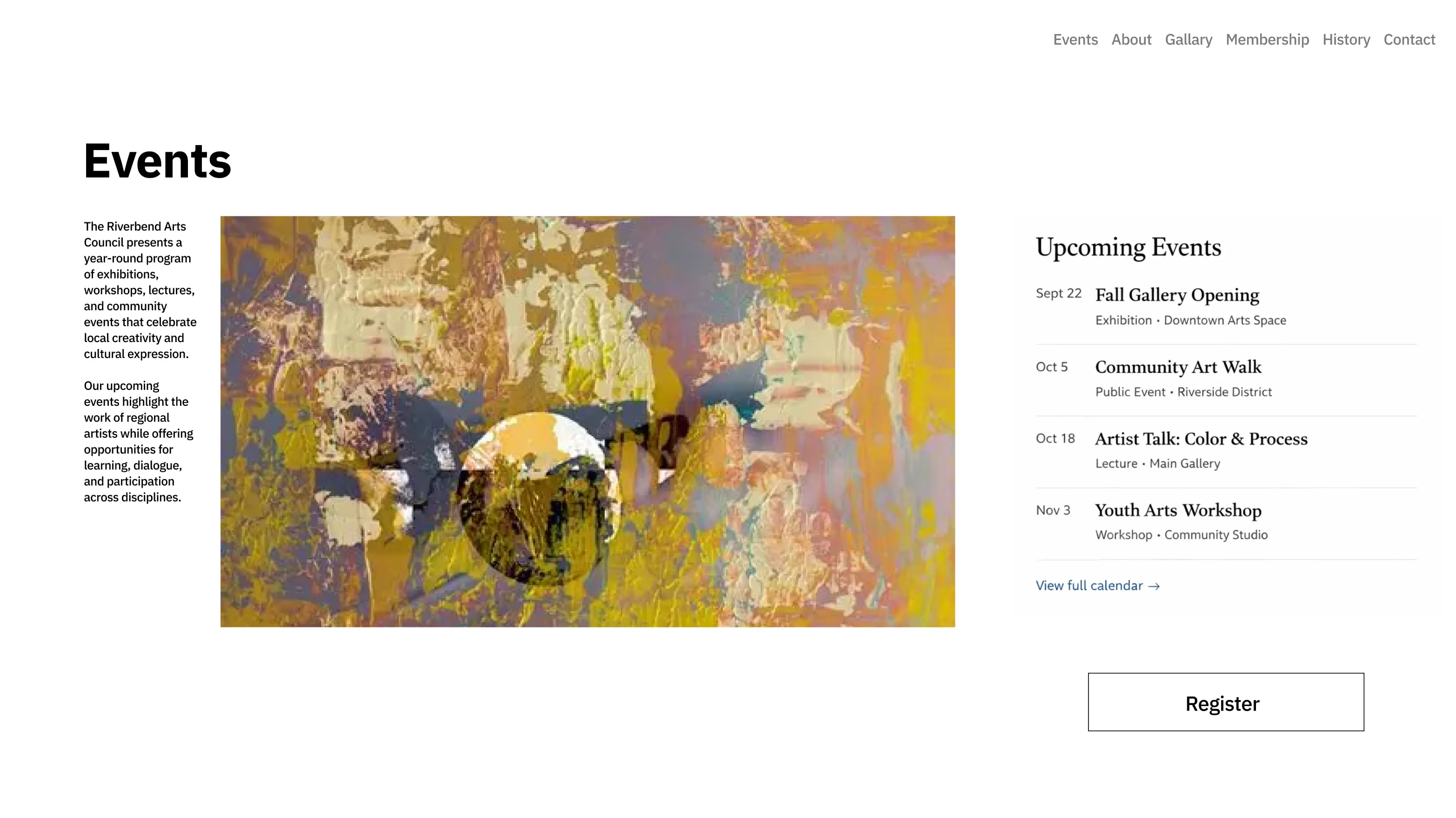 Riverbend Arts Council value proposition design