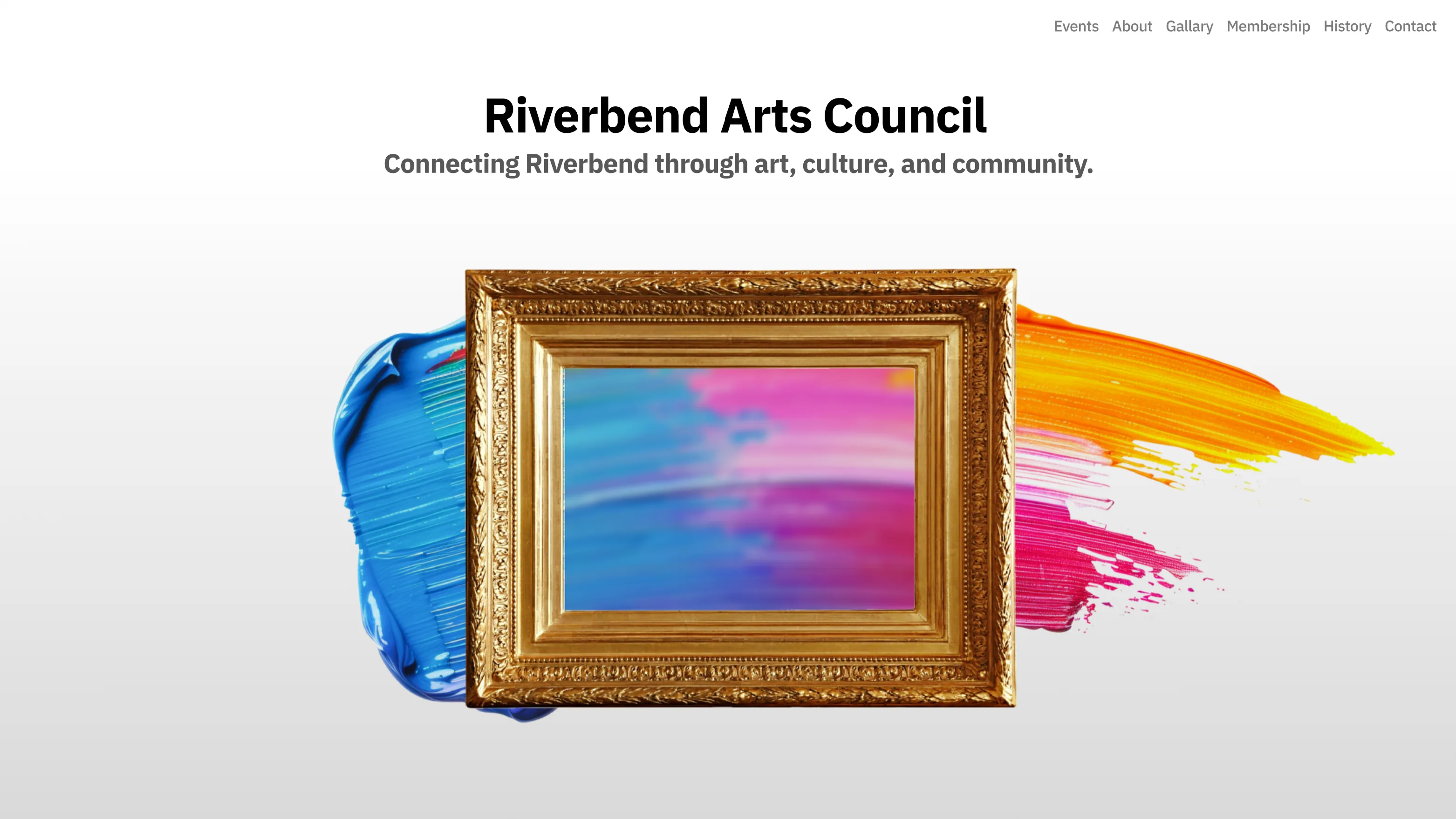 Riverbend Arts Council website hero image